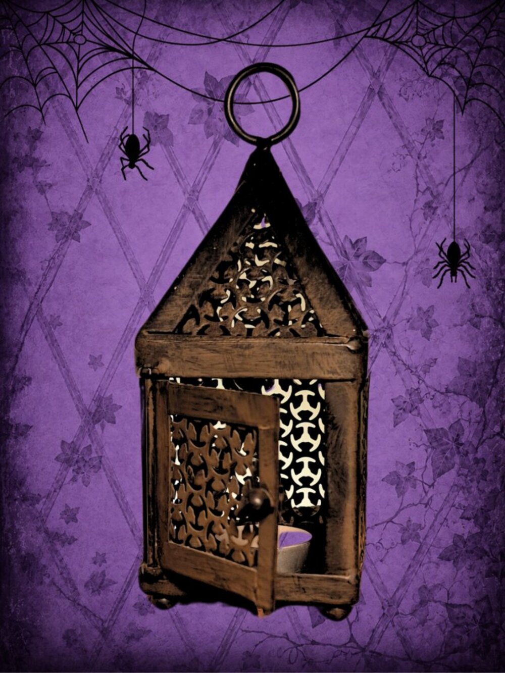 Peculiar Passages 🚪🧚♂️ Vintage Small Moroccan Cast Iron Lantern 7"